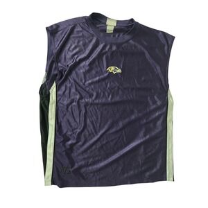 Baltimore Ravens NFL Sleeveless Jersey Purple Training Mesh Shirt Men's XL (Fits